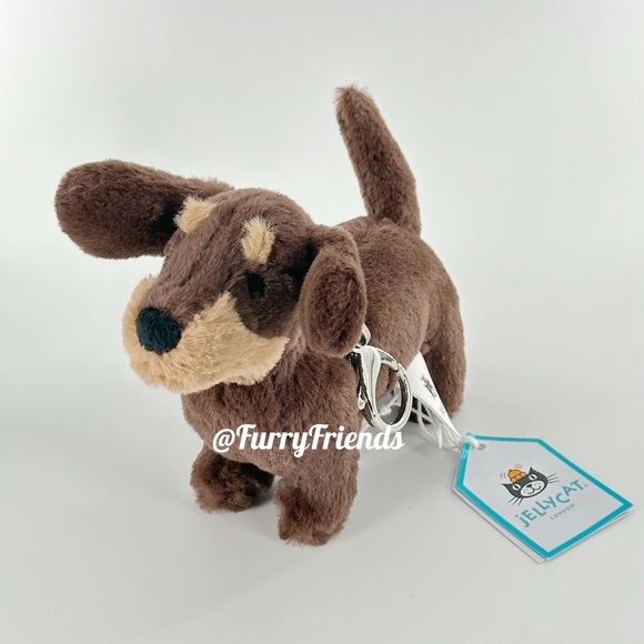 NWT jellycat otto sausage dog bag charm - Picture 1 of 2